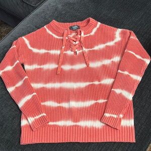 Cable & Gauge Coral Tie-Dye Sweater